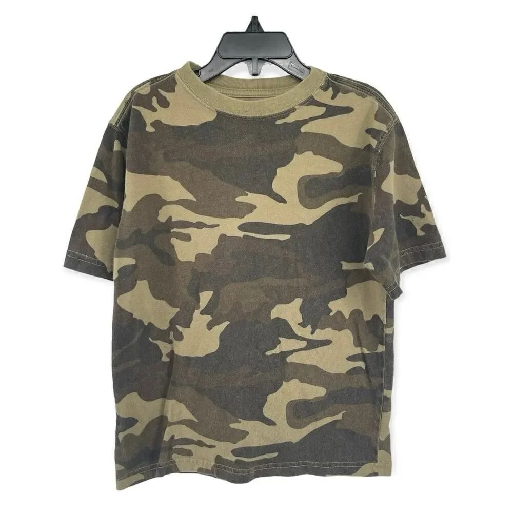 Faded Glory Boy’s Crewneck Camouflage Cotton Short Sleeve Tee Size 6/7